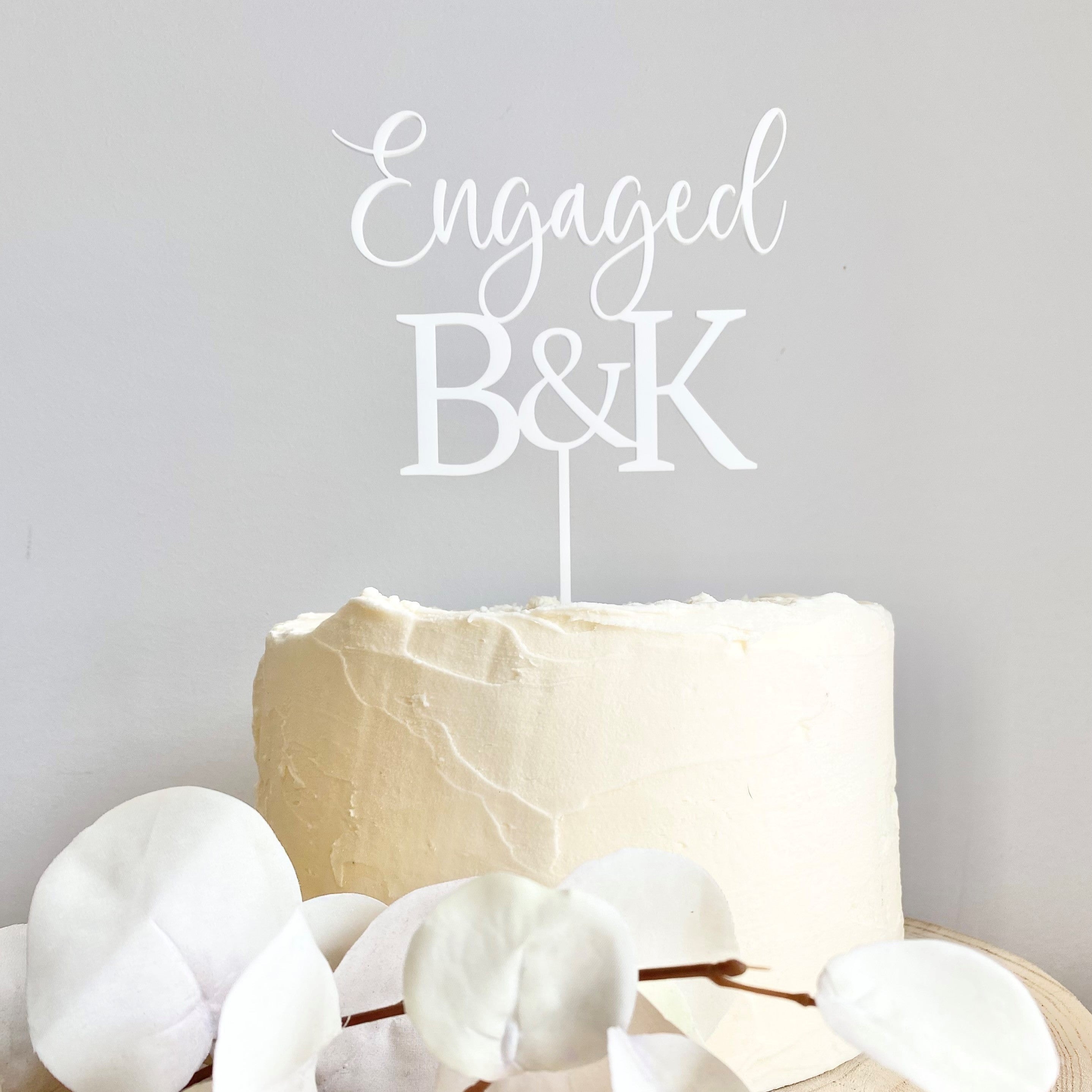 Personalised Engagement Cake Topper