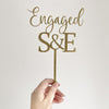 Personalised Engagement Cake Topper