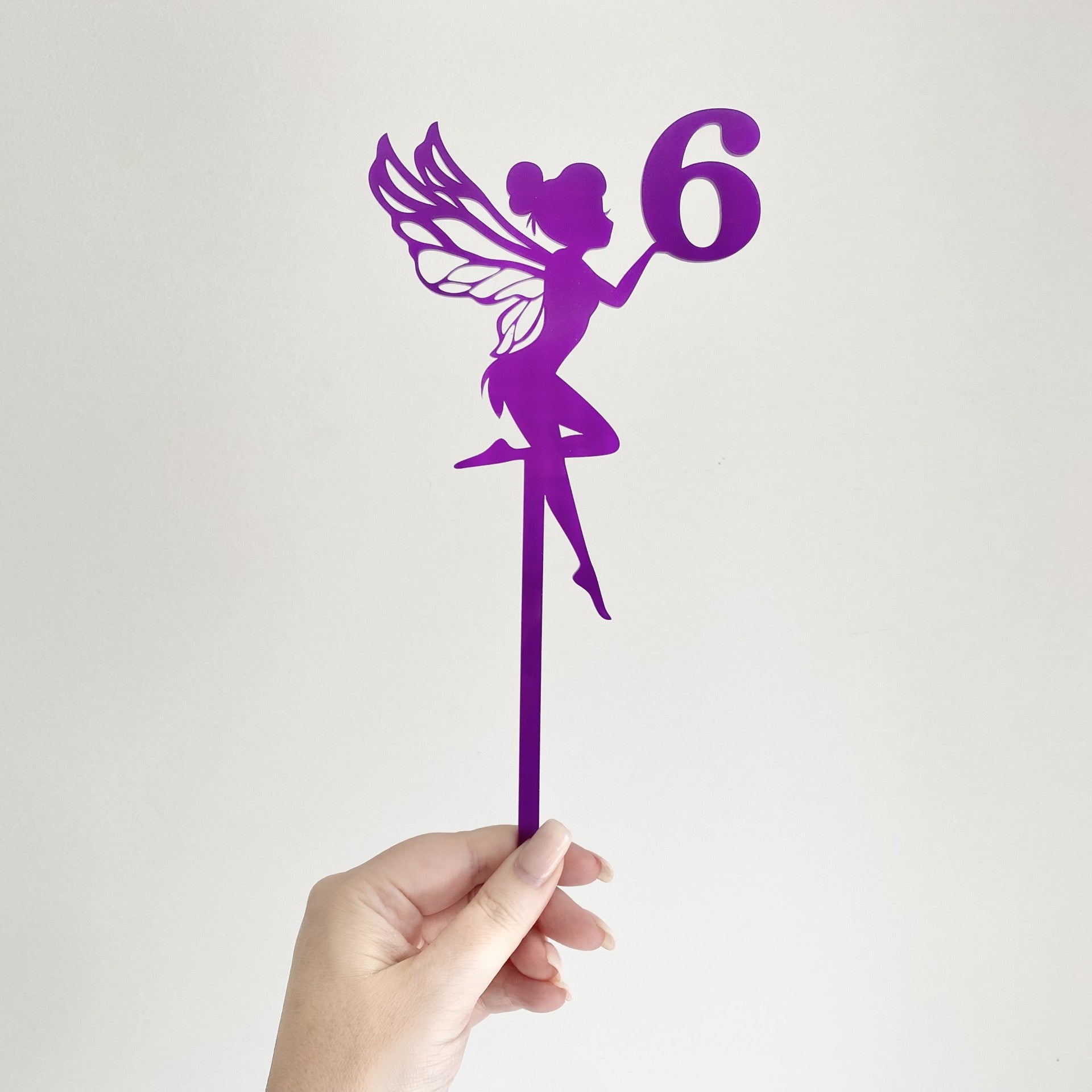 Personalised Fairy Cake Topper - Fairy Number Cake Topper