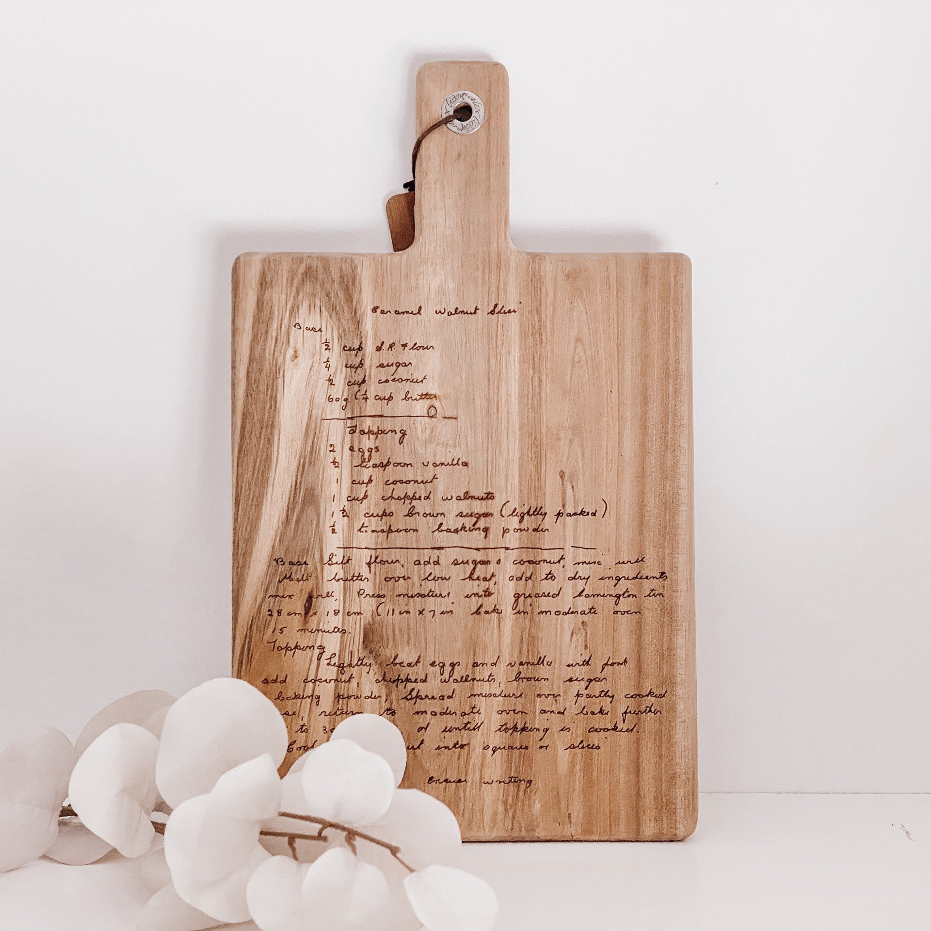 Engraved Recipe Chopping Board - Personalised Engraved Chopping Board