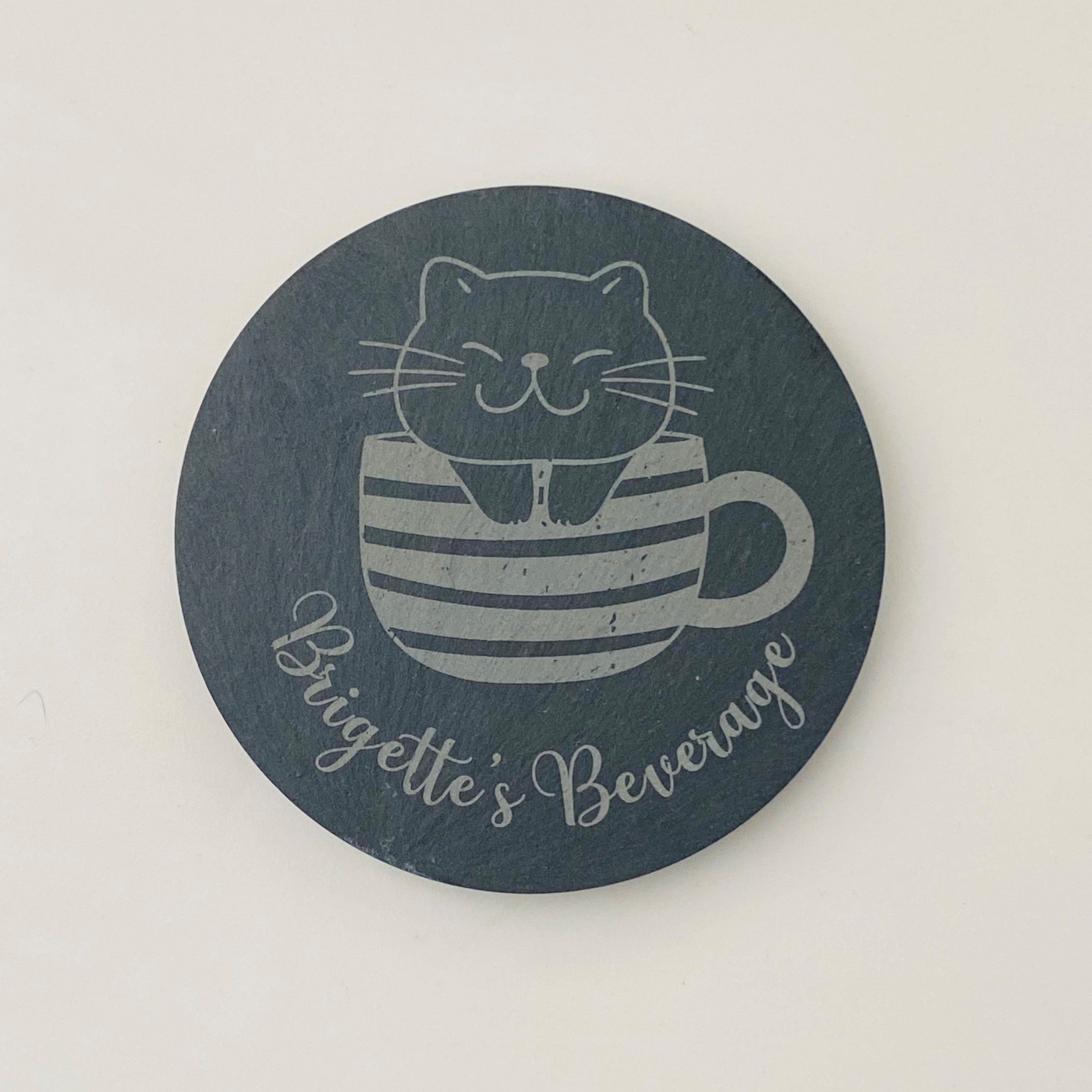 Personalised Slate Coaster - Cat Cup - Cat Coaster - Pug Coaster - Pug Cup - Dog Coaster