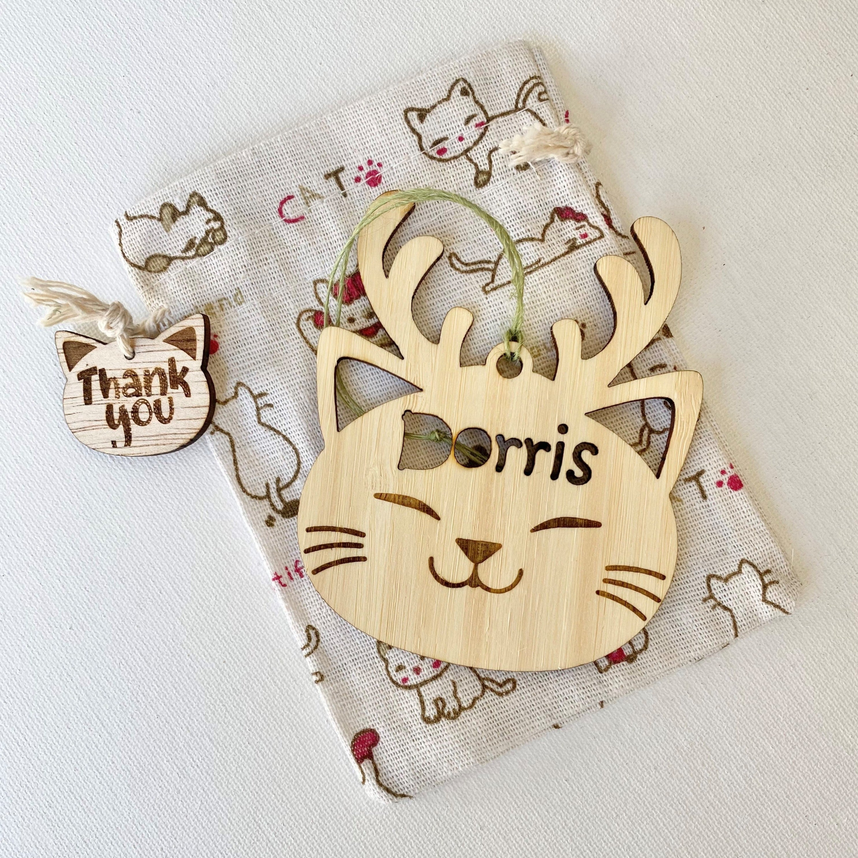 Personalised Christmas Cat Ornament