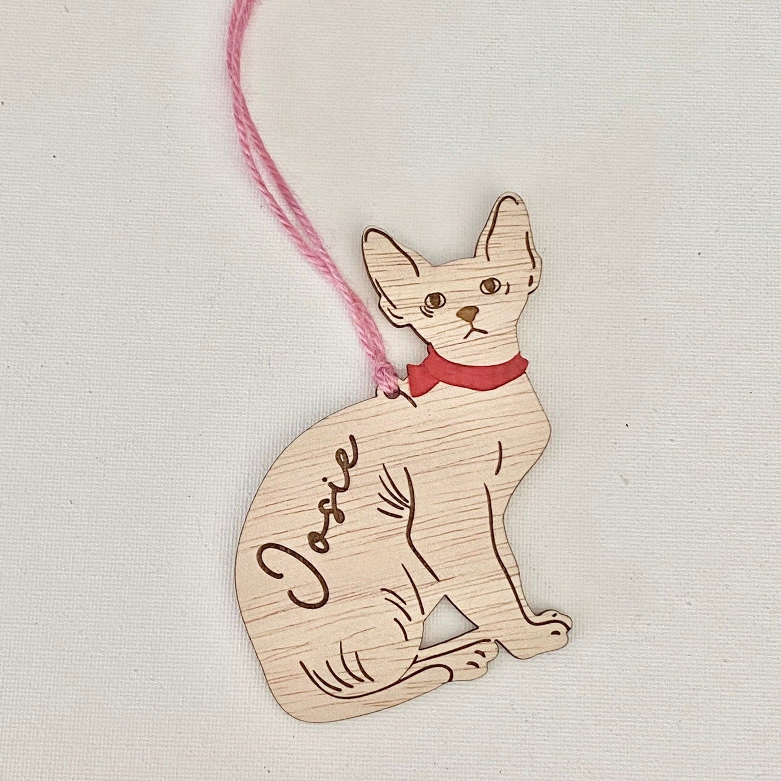 Personalised Christmas Cat Ornament - Sphynx Cat Ornament