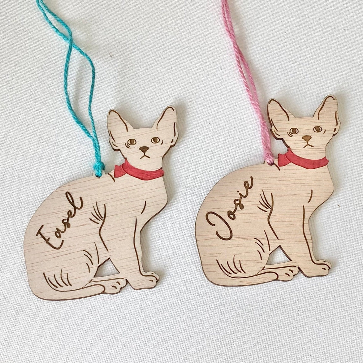 Personalised Christmas Cat Ornament - Sphynx Cat Ornament