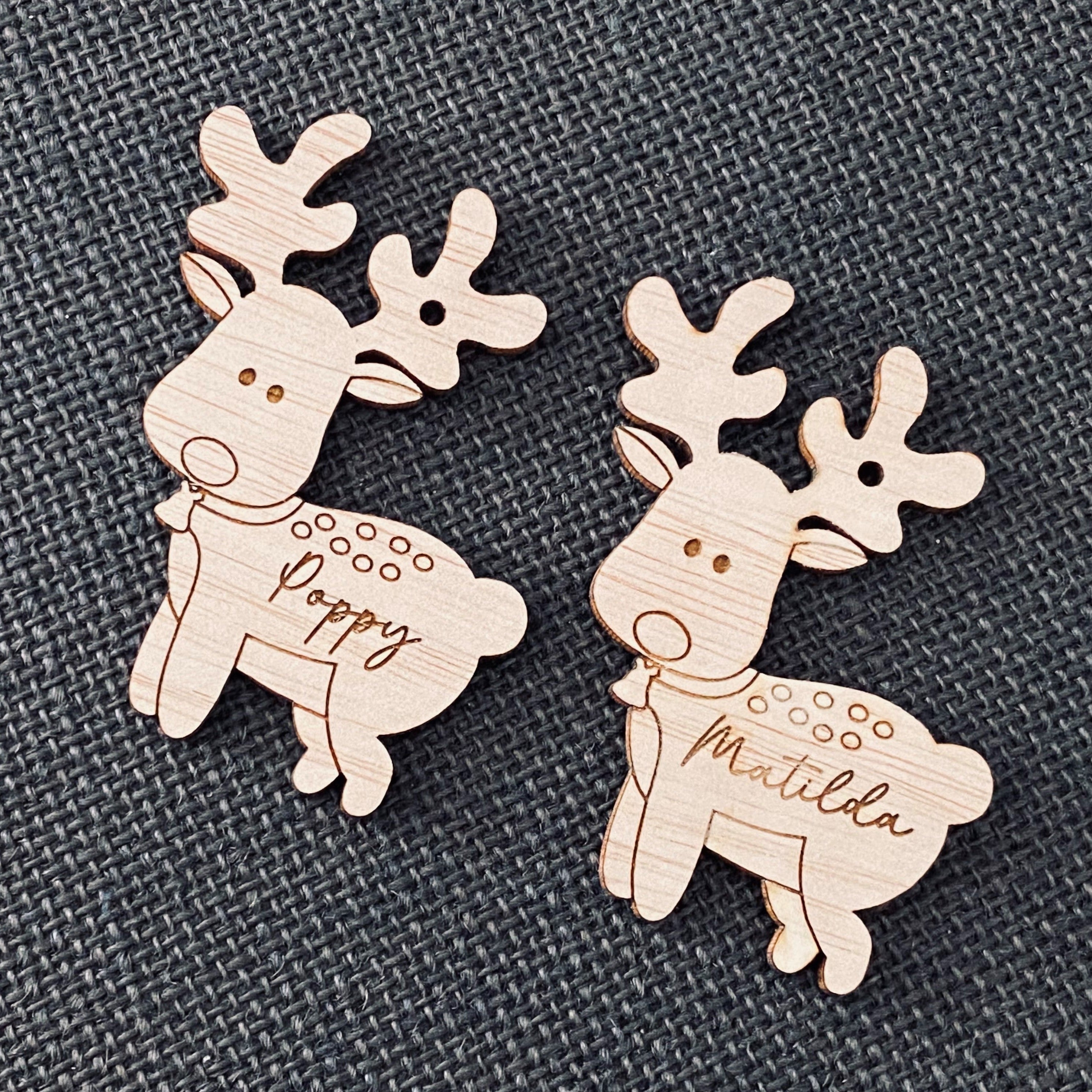 Personalised Christmas Reindeer Gift Tag Ornament