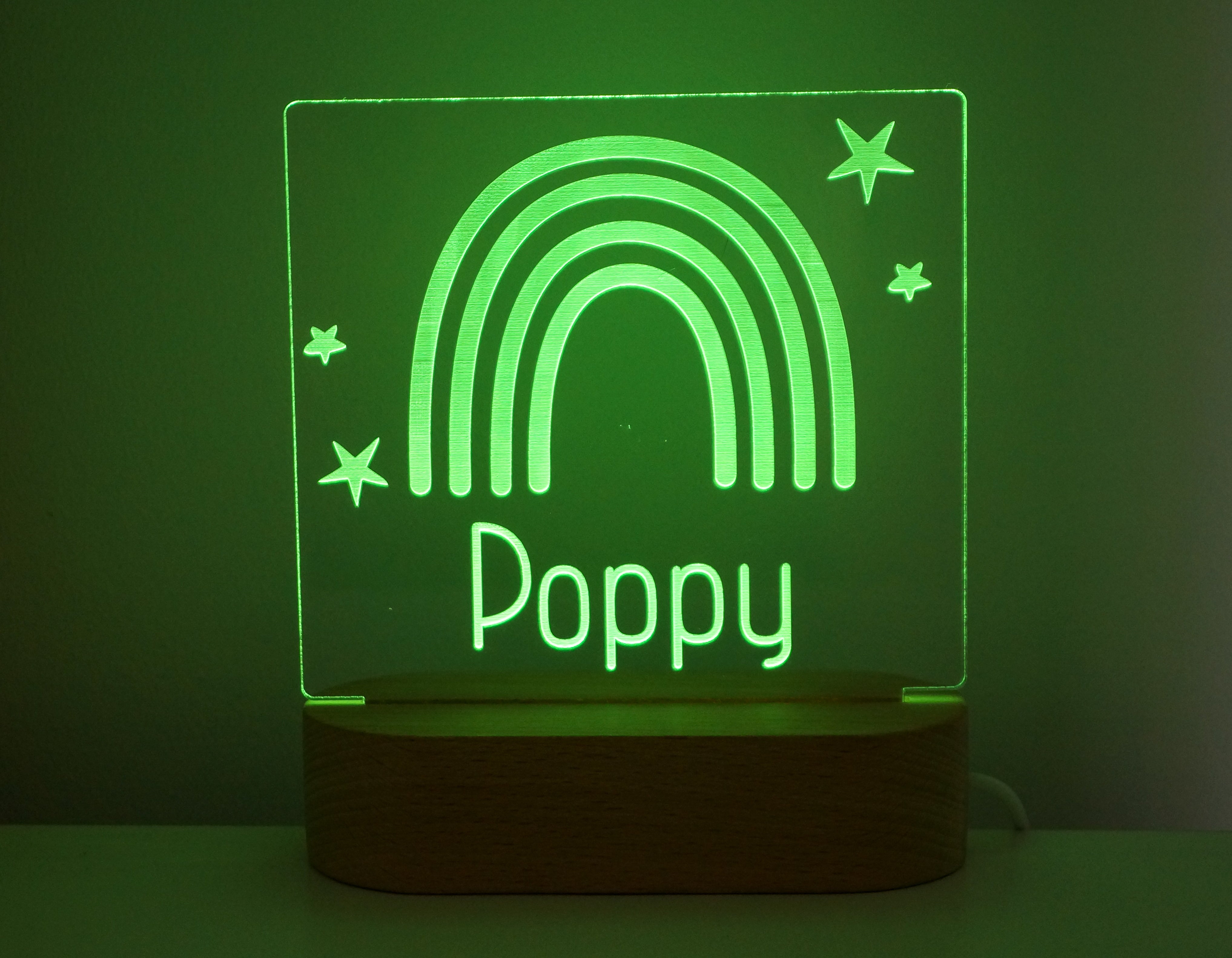 Rainbow Personalised Night Light