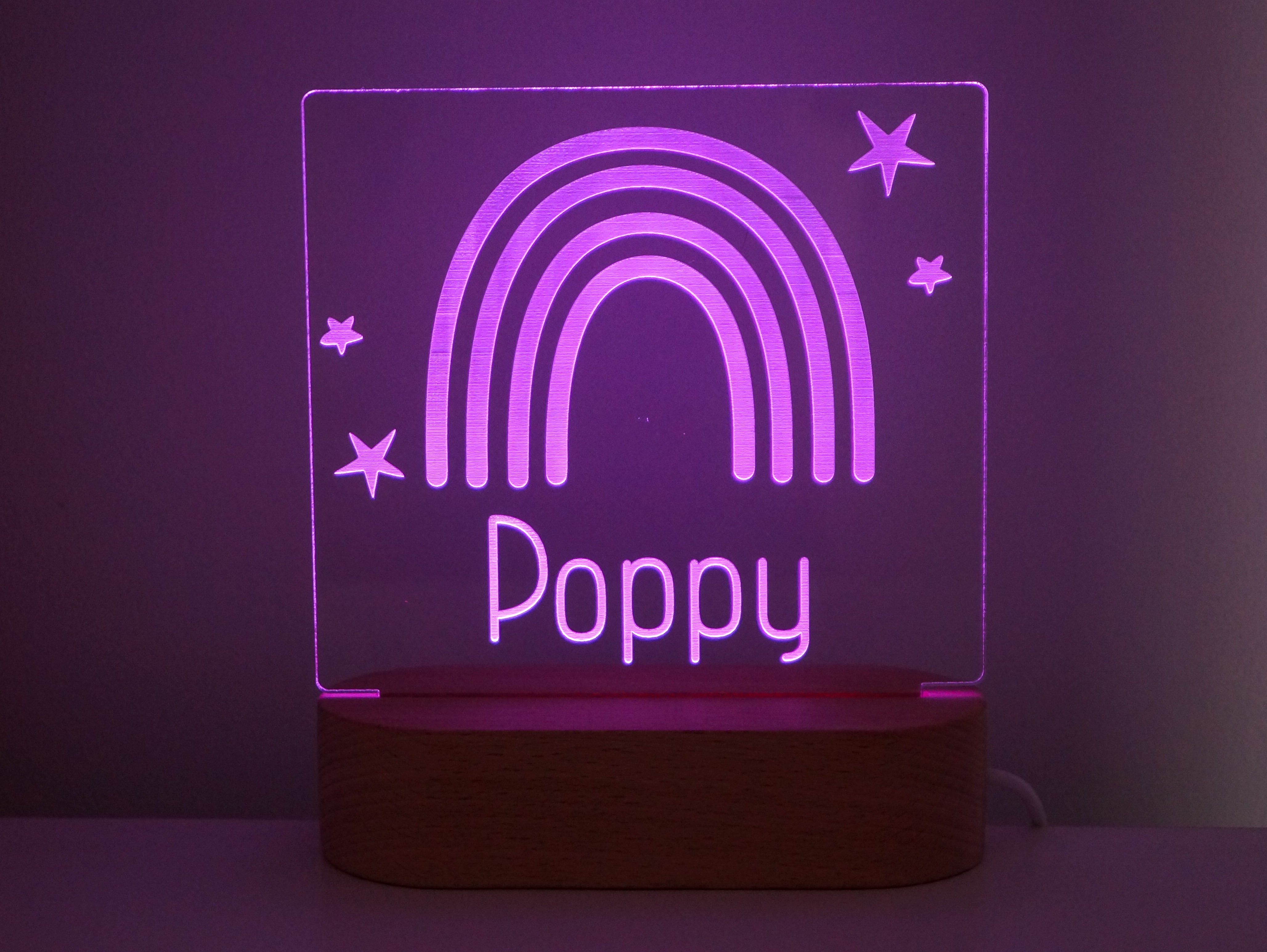 Rainbow Personalised Night Light
