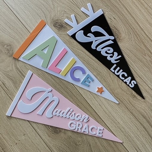 Name Pennant Banner - Madison style