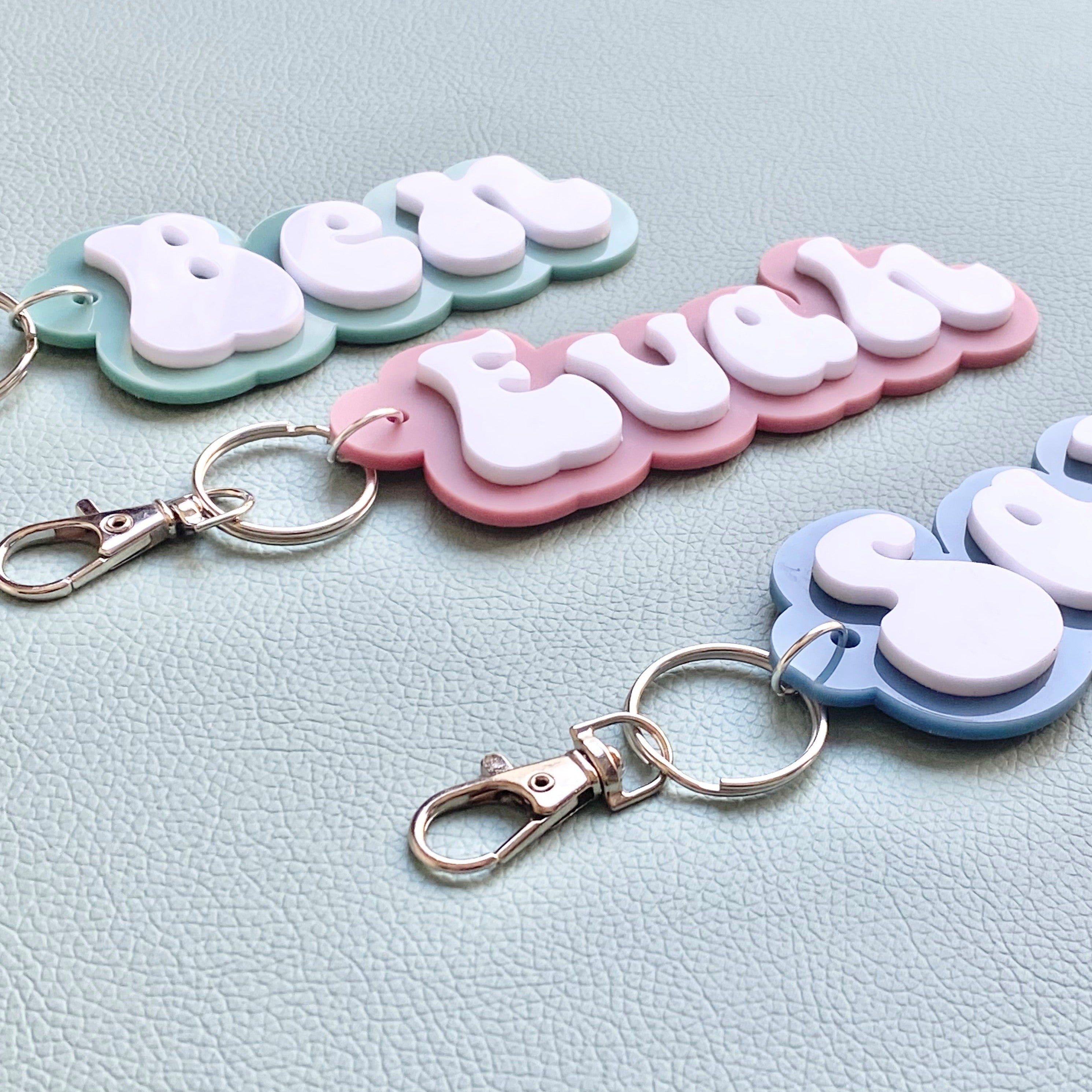 Personalised Retro Keyring Bag Tag