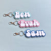 Personalised Retro Keyring Bag Tag