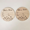 Wooden Baby Birth Announcement Plaque - Wooden Birth Announcement Sign