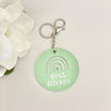 Best Bitches Key Ring - Rainbow Heart Personalised Bag Tag