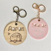 Vintage Caravan Personalised Bag Tag Key Ring