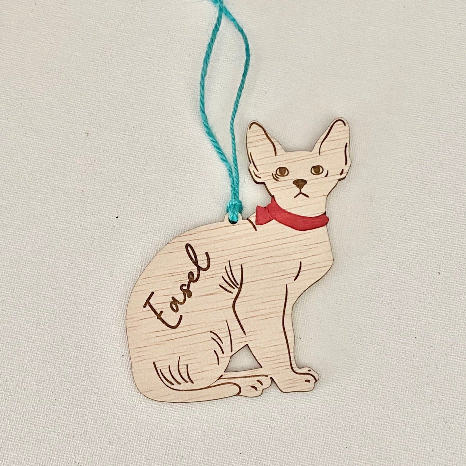 Personalised Christmas Cat Ornament - Sphynx Cat Ornament