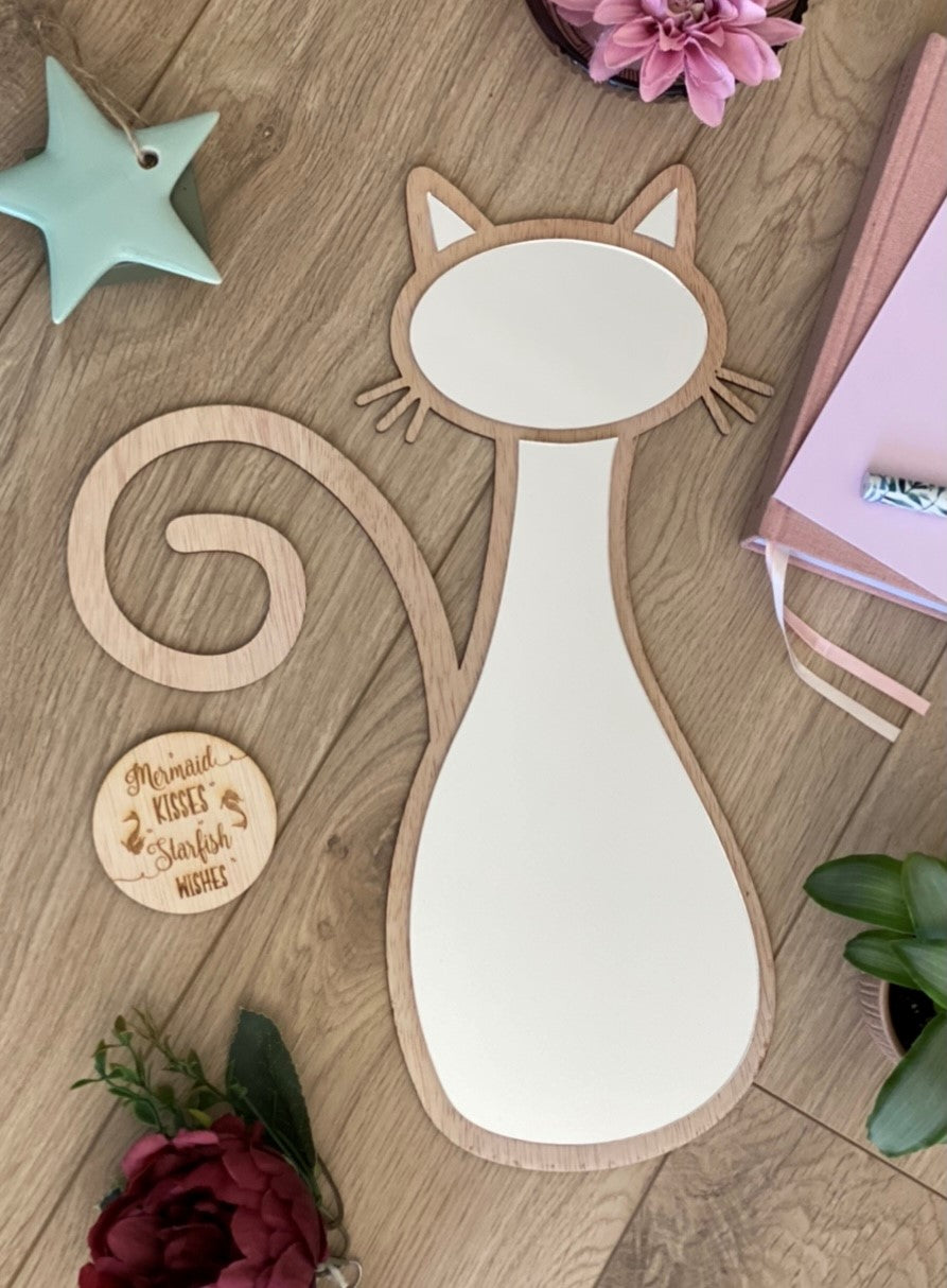 Sitting Cat Mirror - Children's Bedroom Wall Art