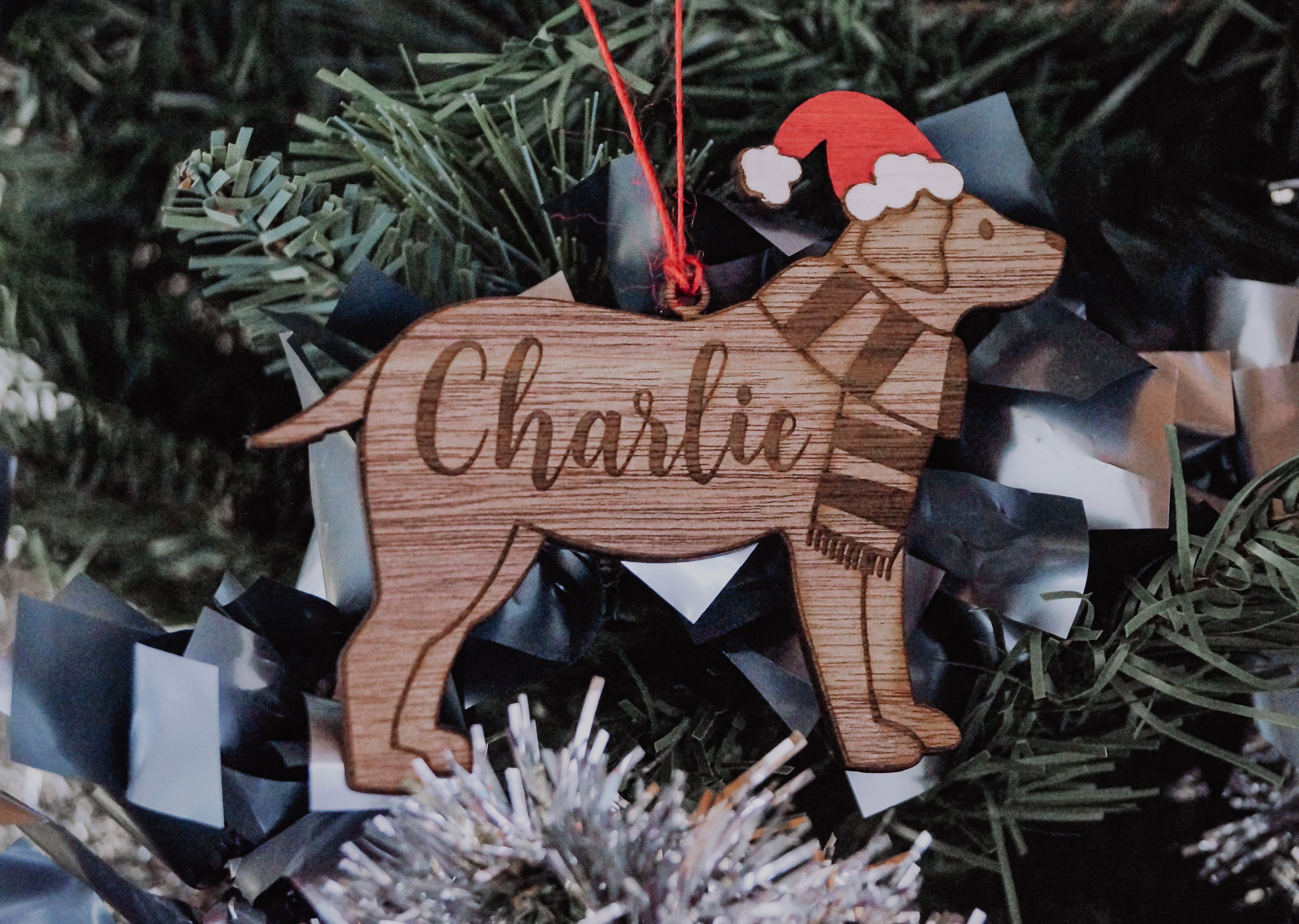 Personalised Christmas Dog Ornament - Labrador