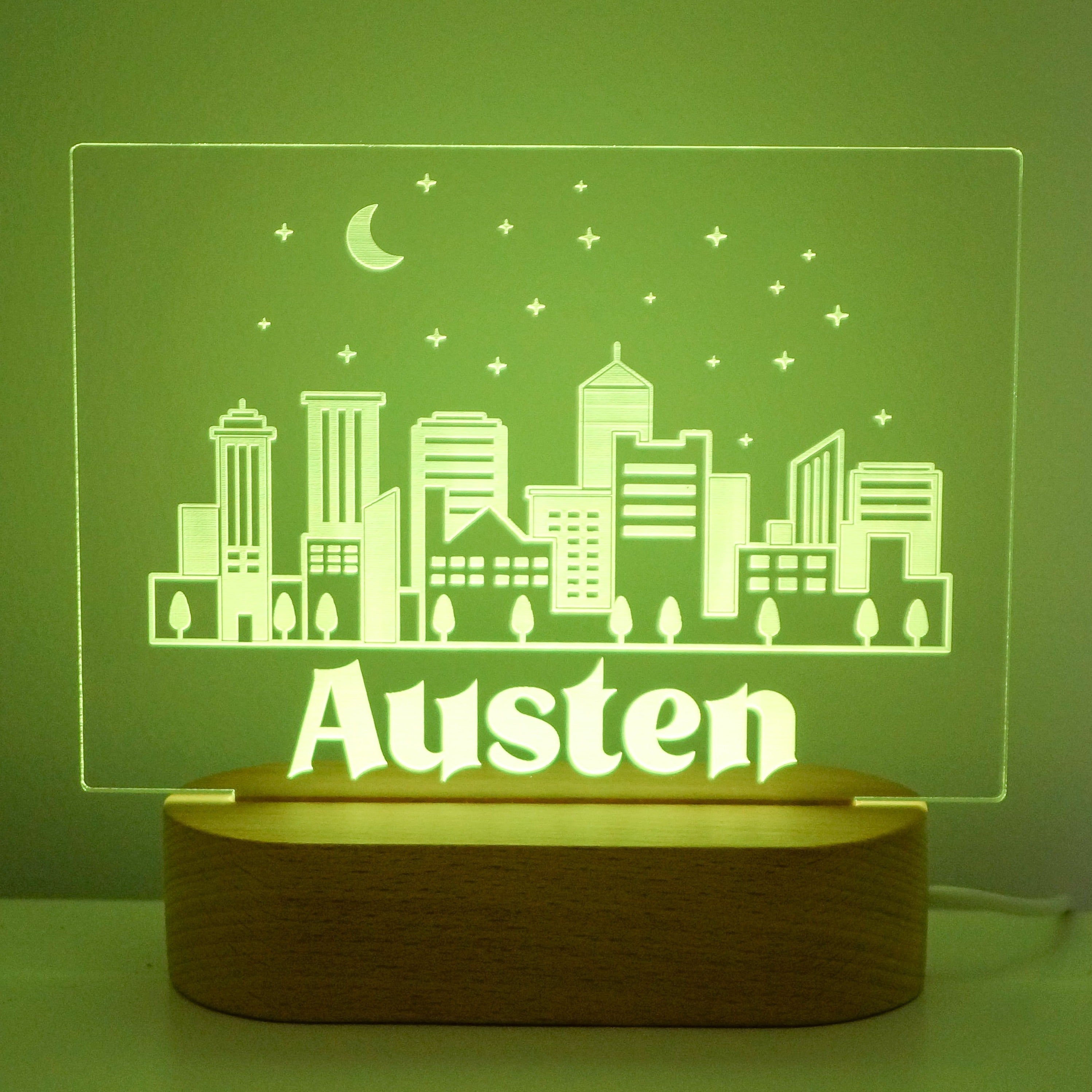 Cityscape Personalised Night Light