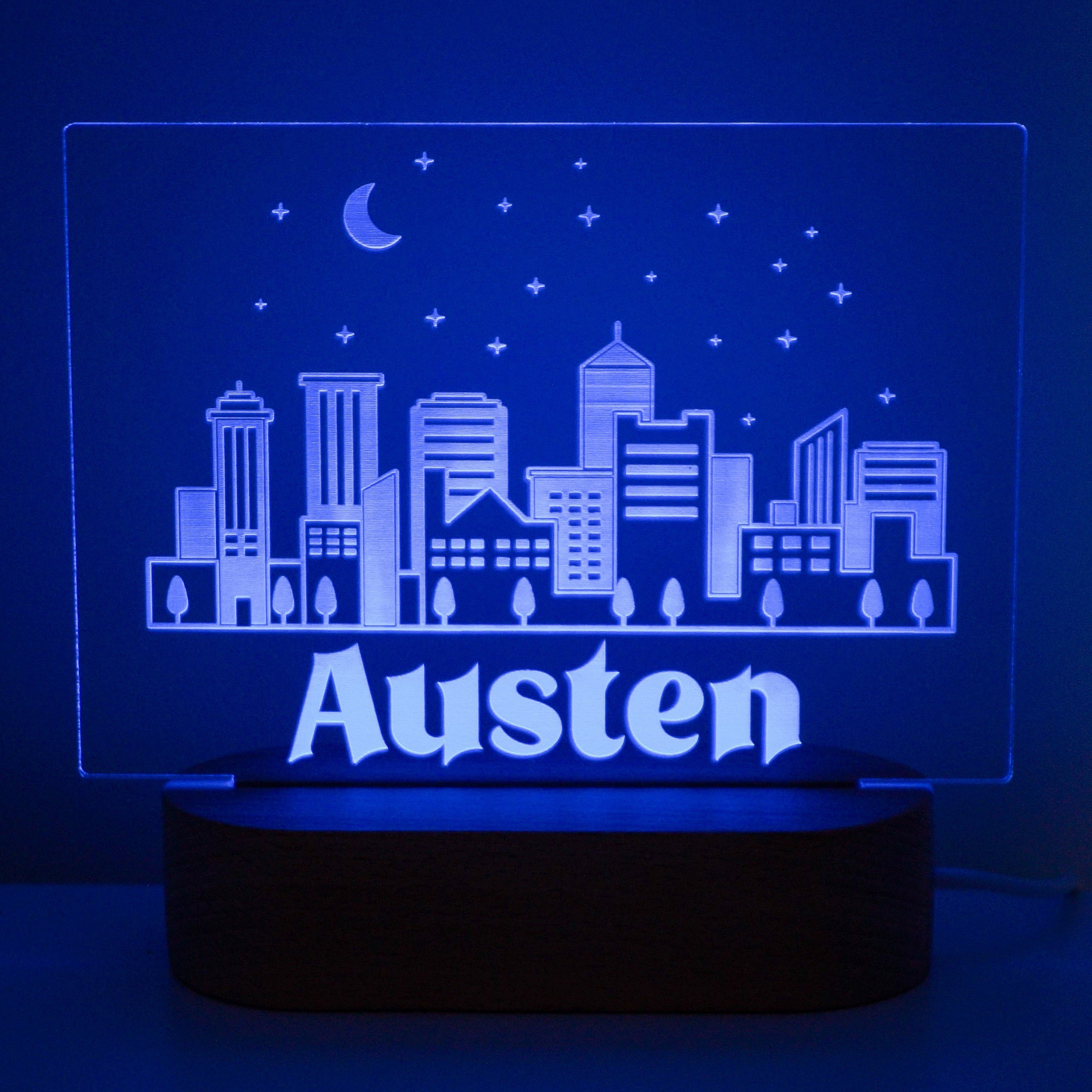 Cityscape Personalised Night Light