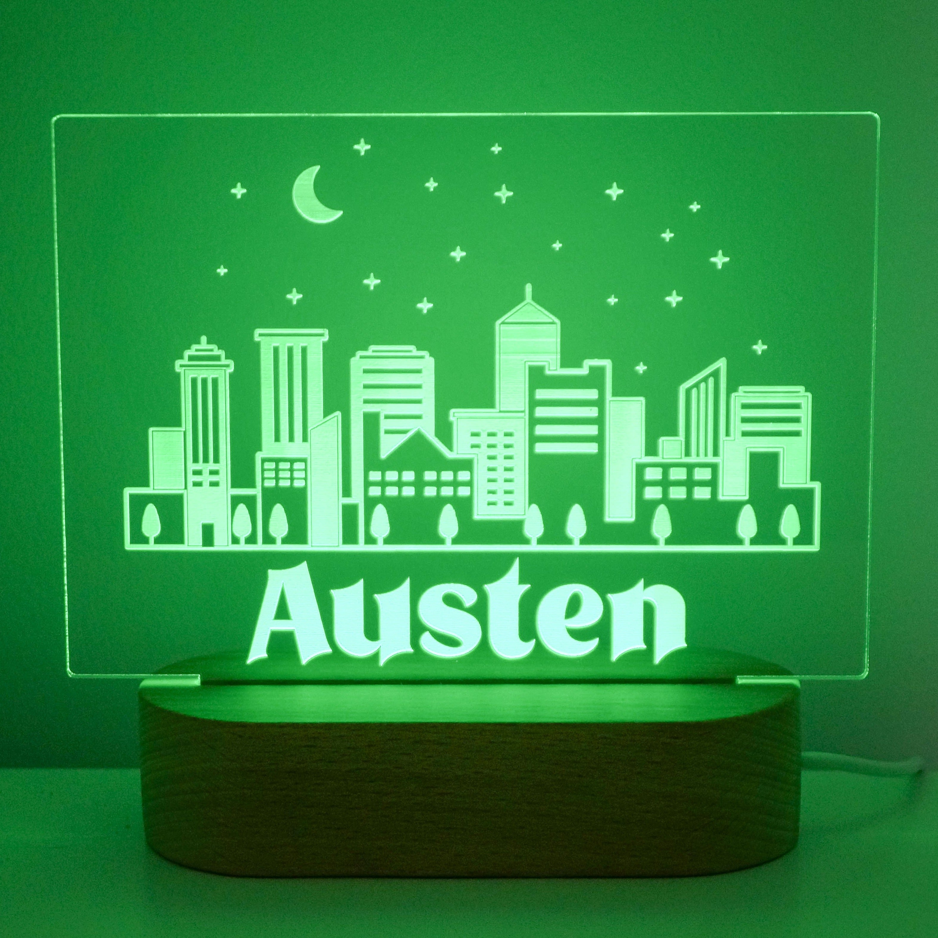 Cityscape Personalised Night Light