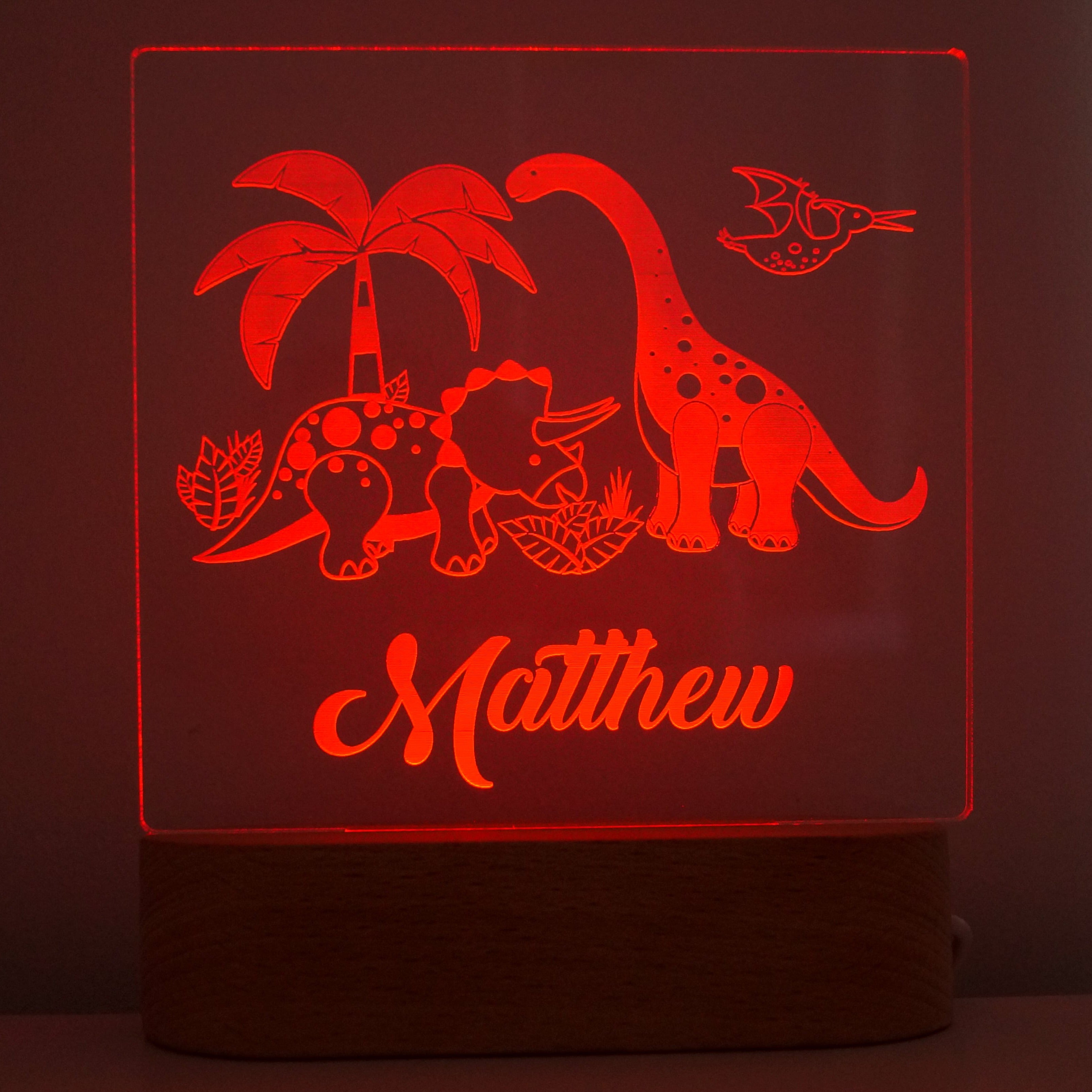 Dinosaur Personalised Night Light
