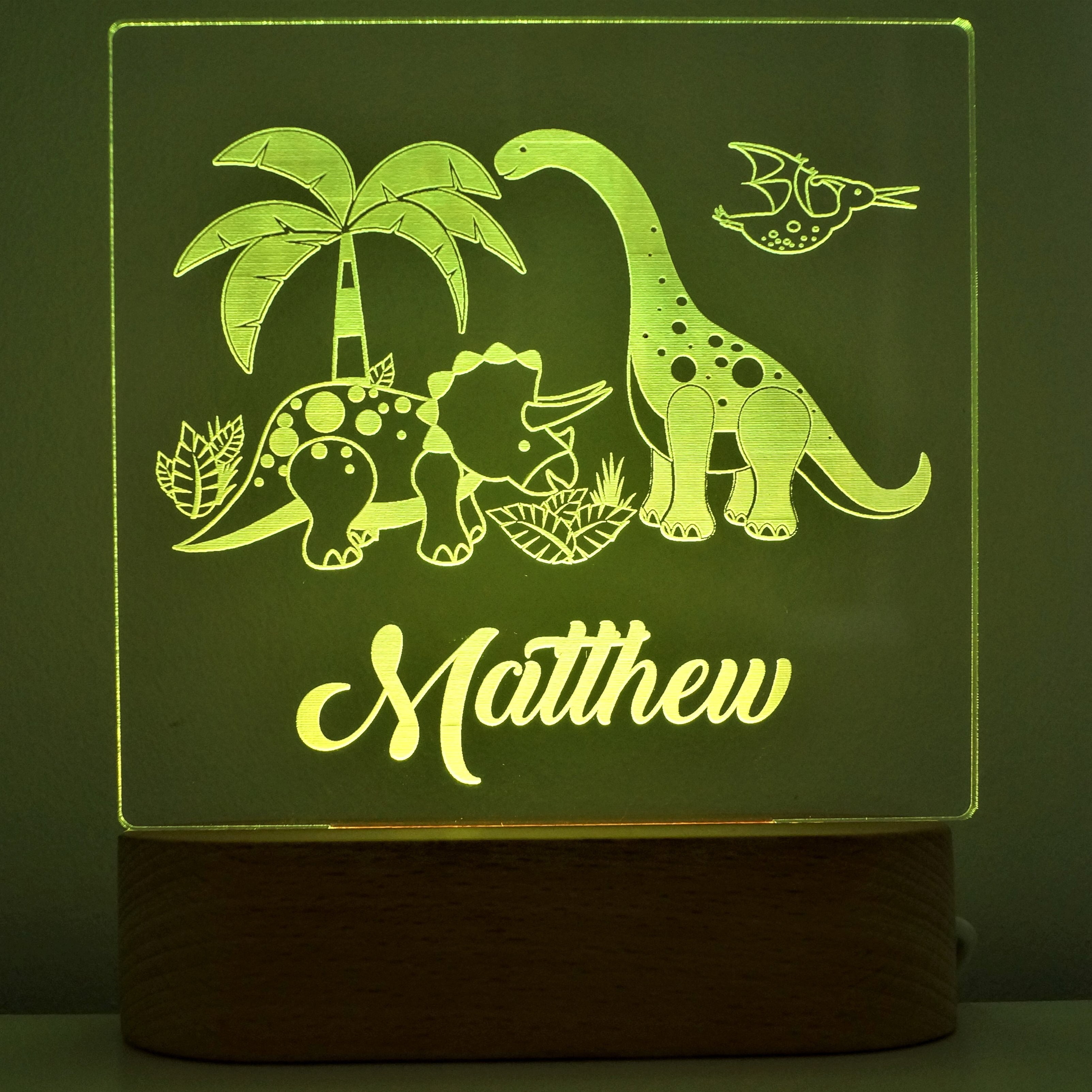 Dinosaur Personalised Night Light