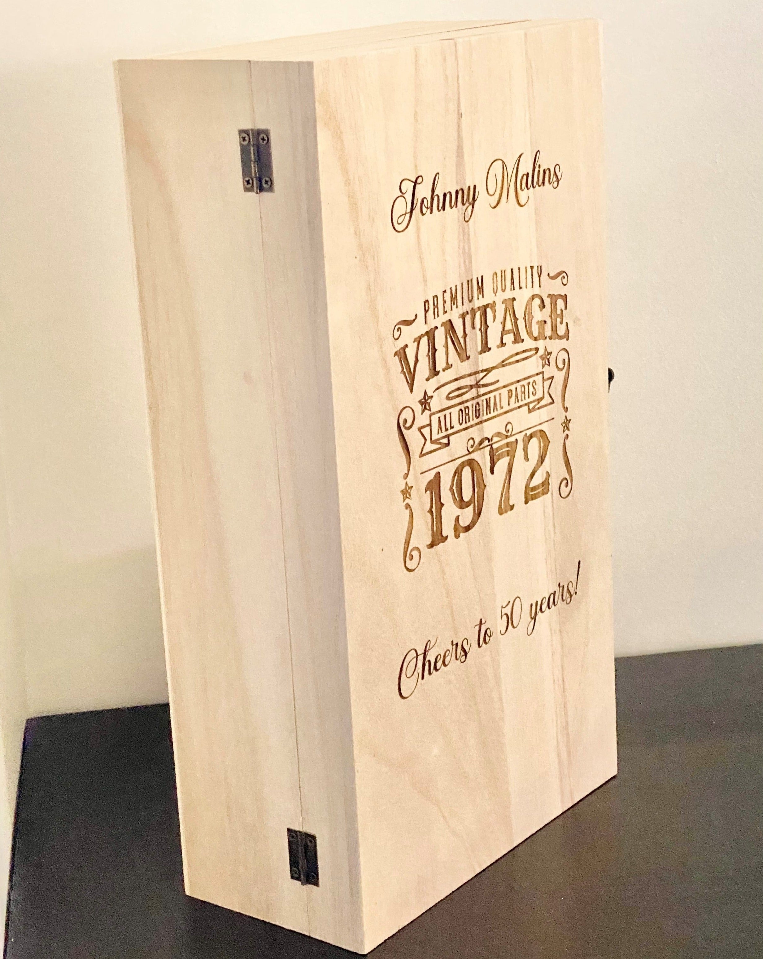 Personalised Wine Box - 50th Birthday Wine Box