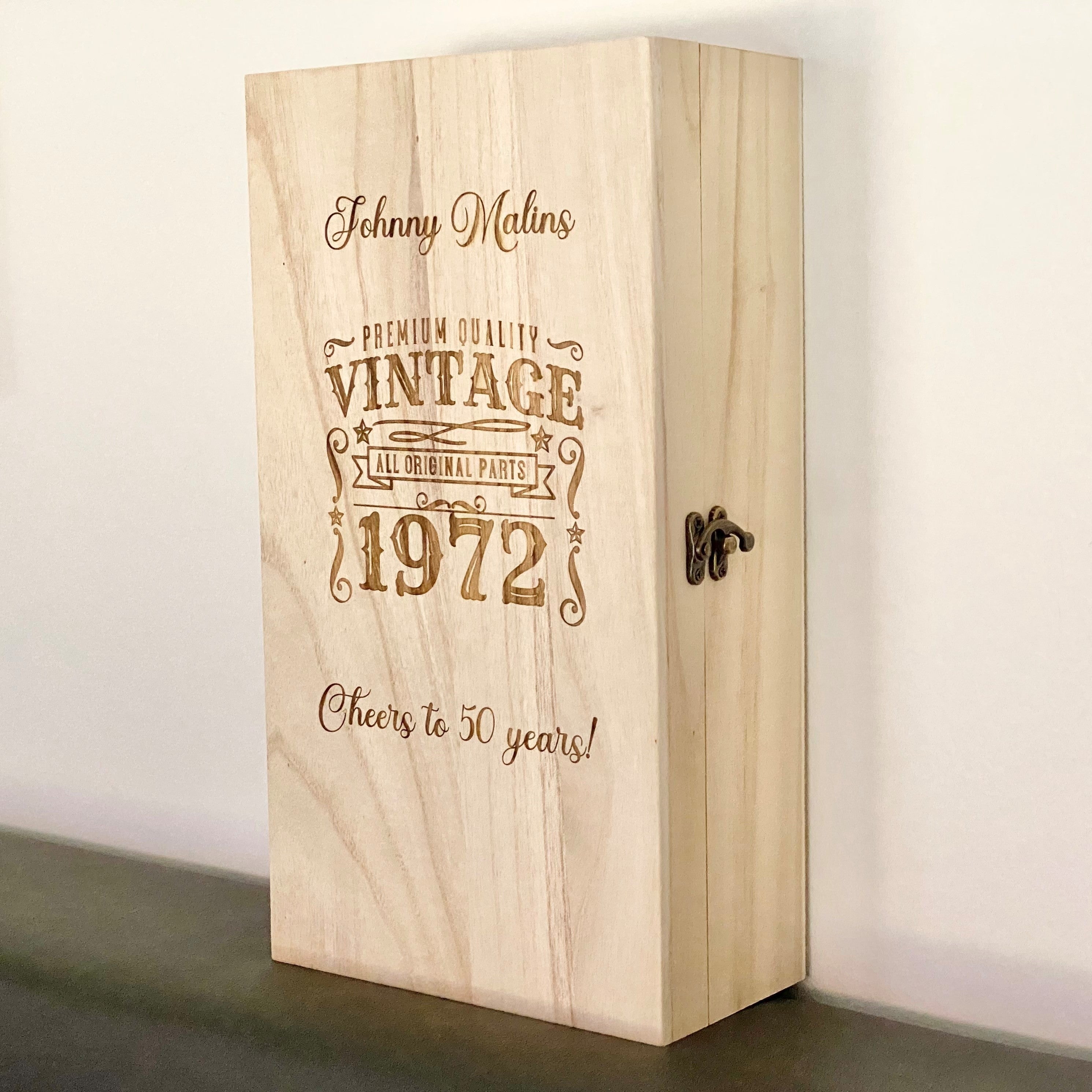 Personalised Wine Box - 50th Birthday Wine Box