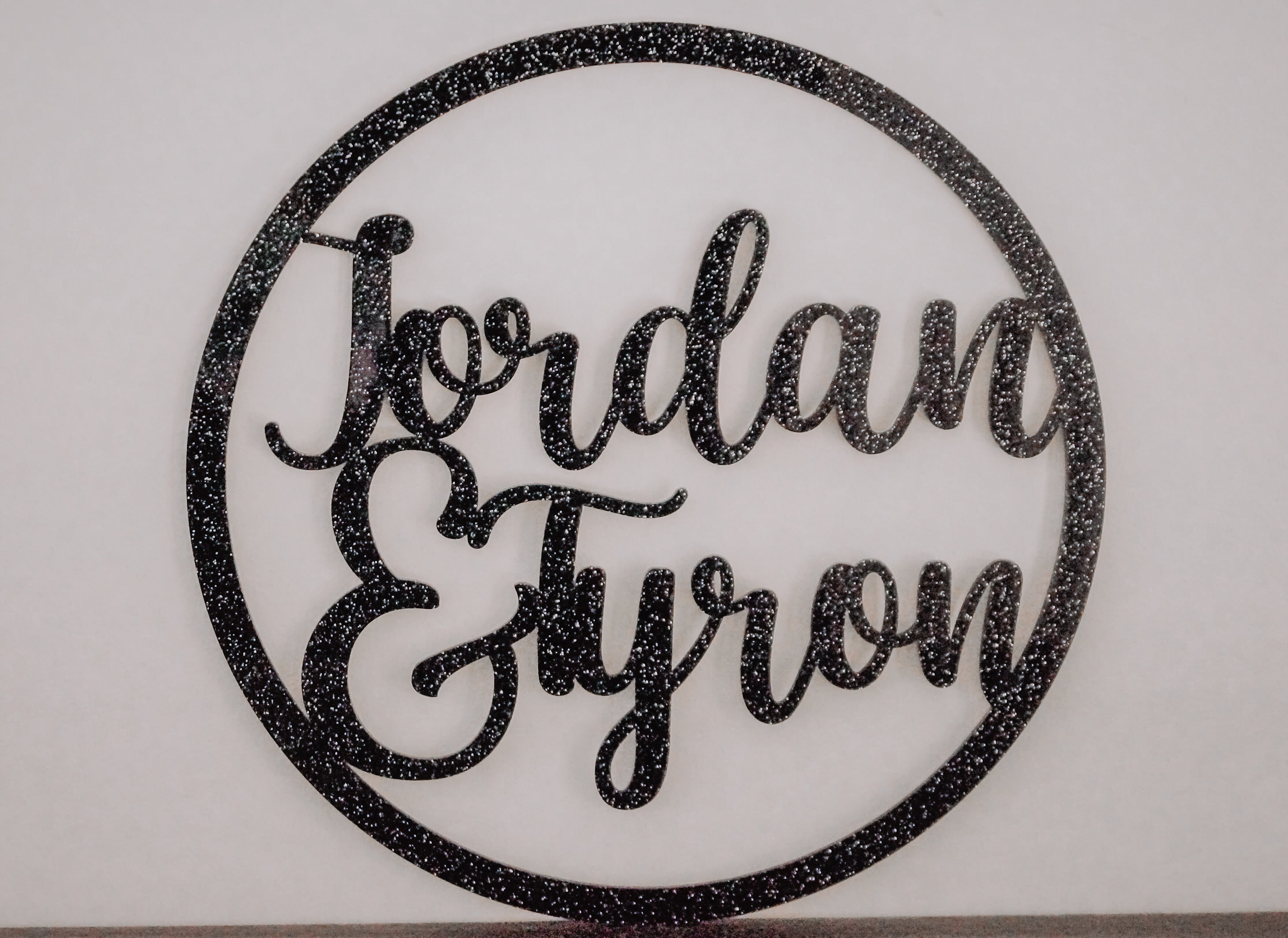 Circle Engagement/Wedding/Birthday Sign