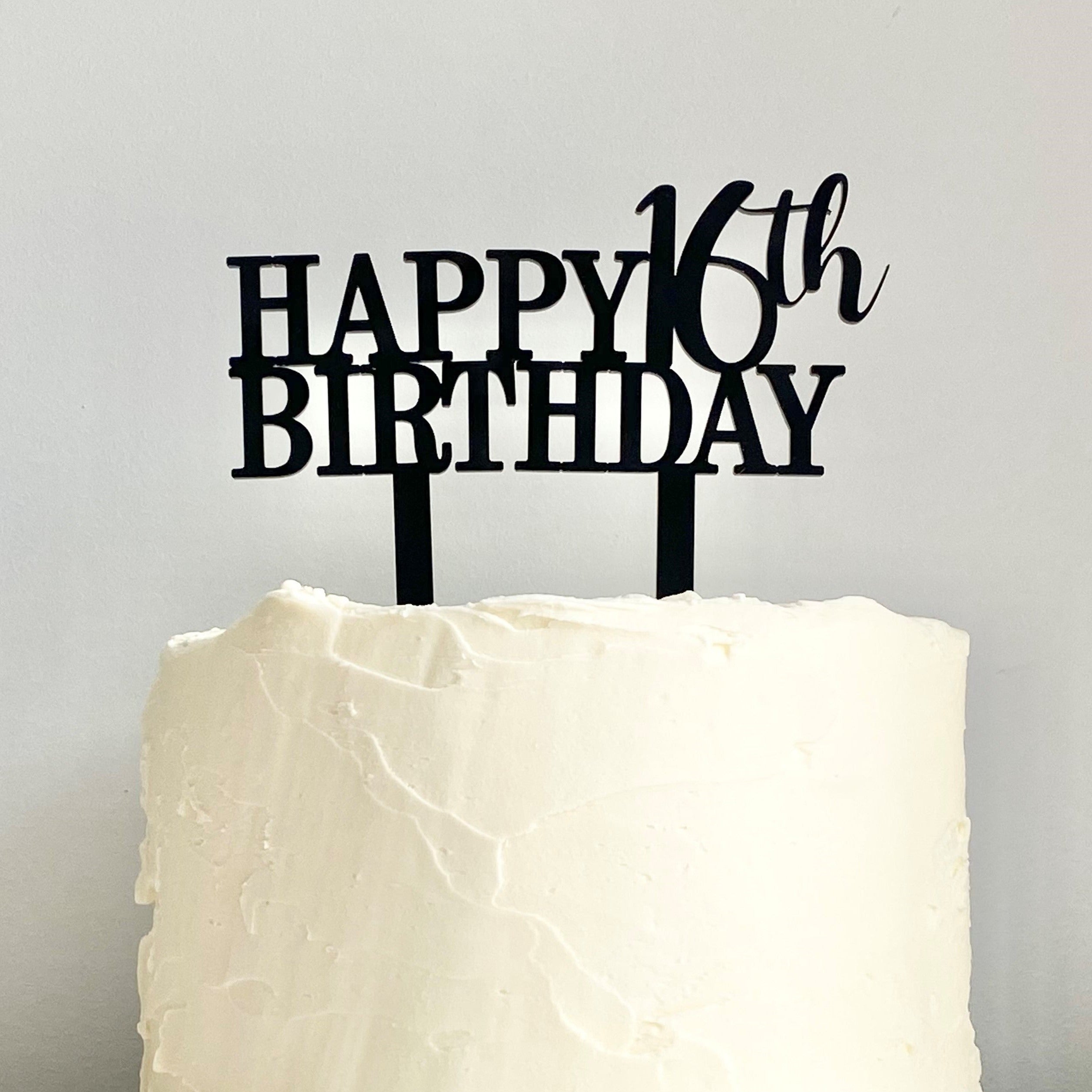 16th Birthday Cake Topper - Happy Birthday Cake Topper