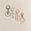 Best Bitches Key Ring - Rainbow Heart Personalised Bag Tag
