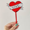 Vintage Heart Tattoo Feature Cake Topper