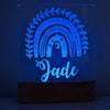Boho Rainbow Personalised Night Light