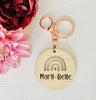 Rainbow Heart - Teachers Personalised Bag Tag