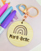 Rainbow Heart Personalised Bag Tag