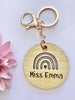 Rainbow Heart Personalised Bag Tag