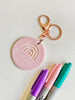 Rainbow Heart - Teachers Personalised Bag Tag