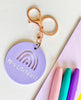 Rainbow Heart - Teachers Personalised Bag Tag