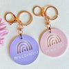 Rainbow Heart Personalised Bag Tag