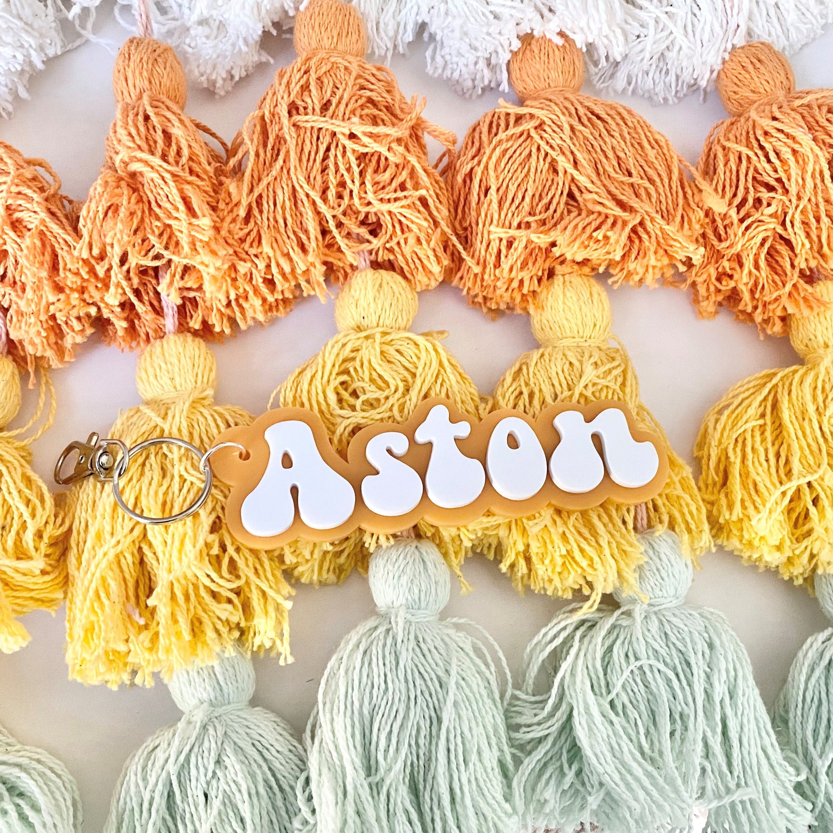 Personalised Retro Keyring Bag Tag