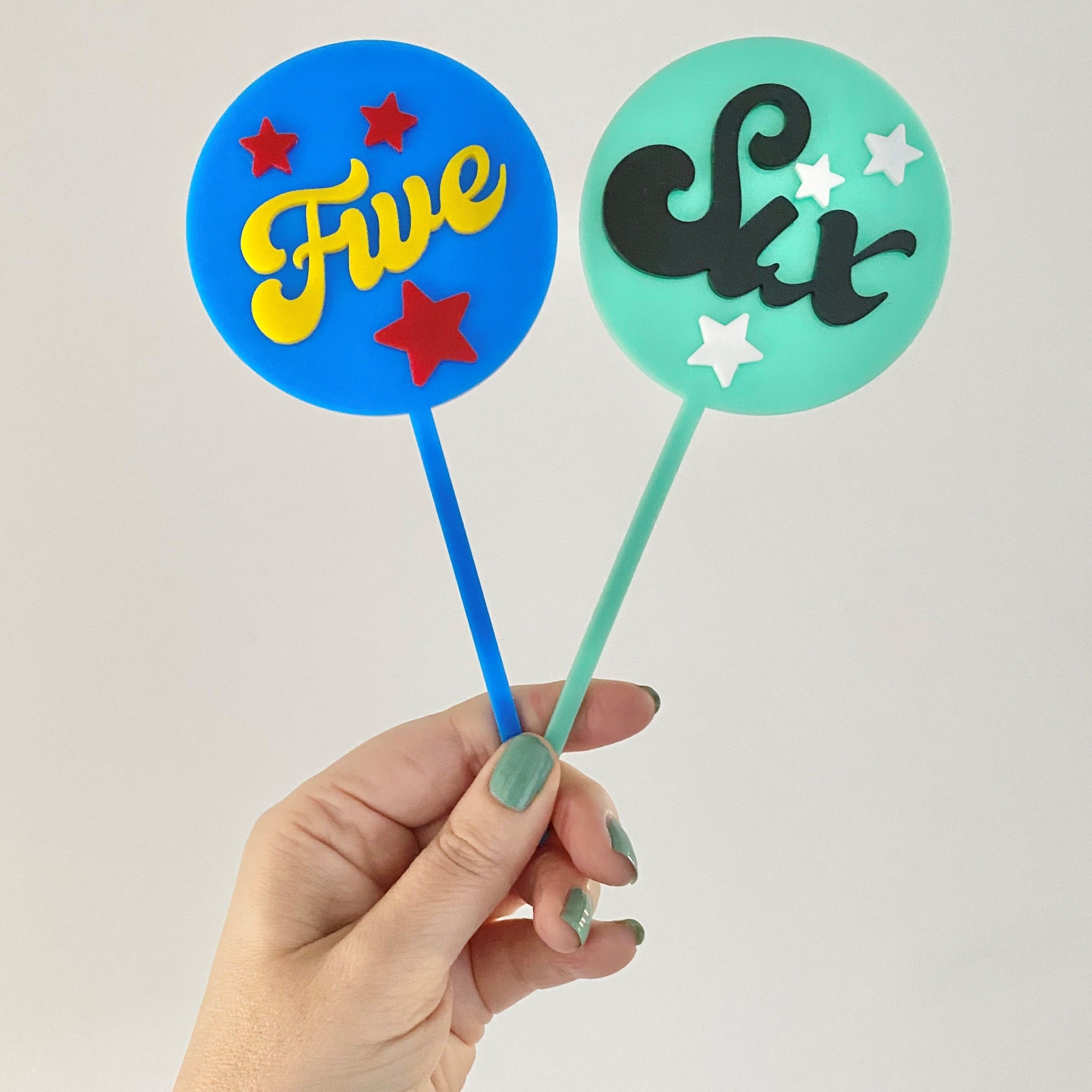 Circle Number Cake Toppers