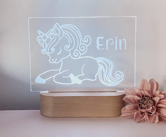 Unicorn Personalised Night Light