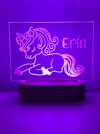 Unicorn Personalised Night Light