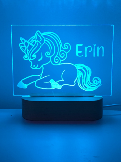 Unicorn Personalised Night Light