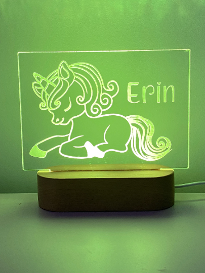 Unicorn Personalised Night Light