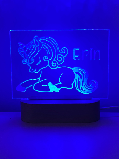 Unicorn Personalised Night Light