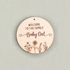 Welcome Baby Girl Wooden Baby Birth Announcement Sign